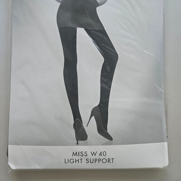 Wolford Miss W 40 Light Support Tights Black Size M - Picture 2 of 6